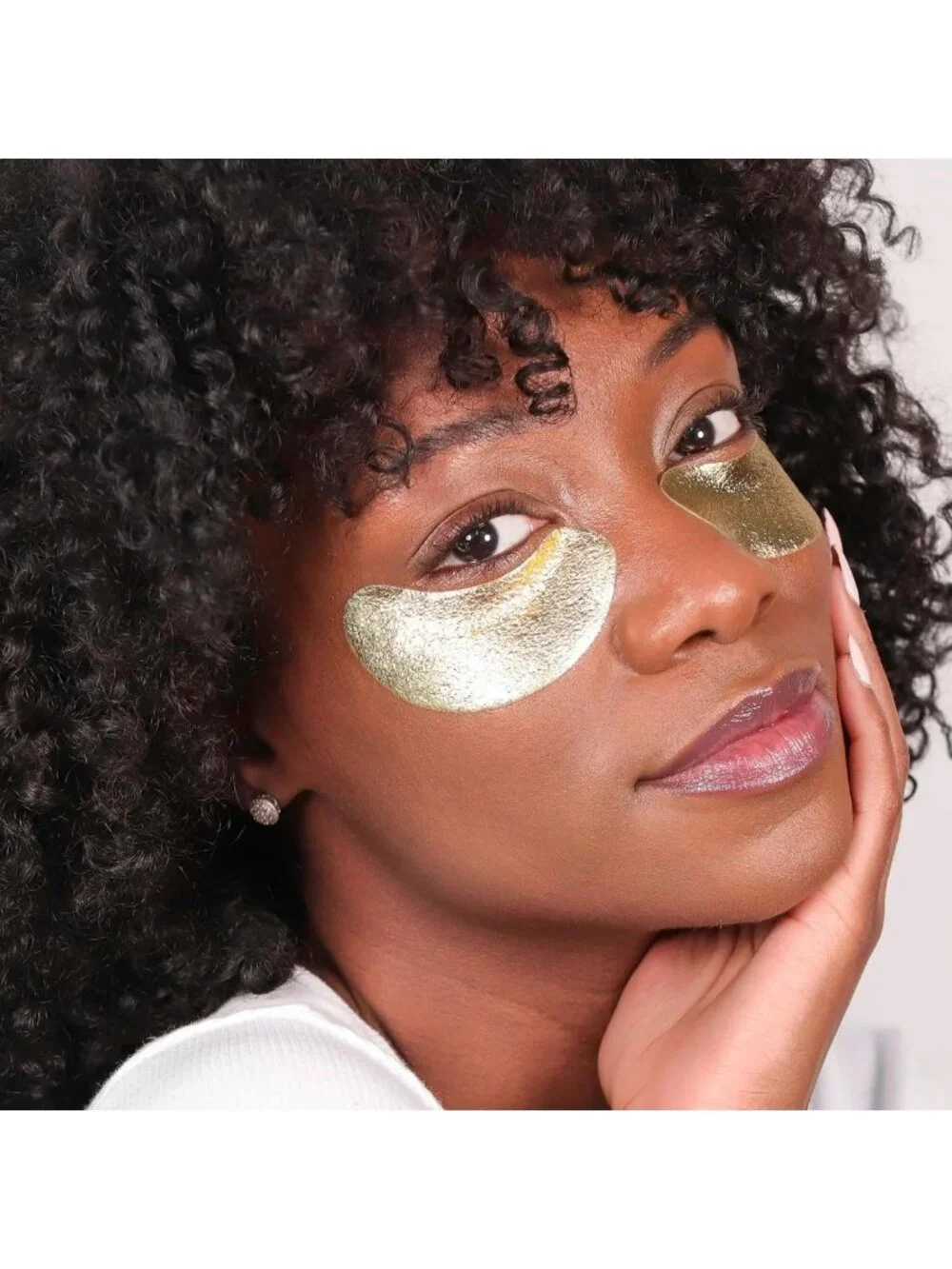 Gold Foil Under Eye Patches - Depuffing & Brightening Mask for Dark Circles (6